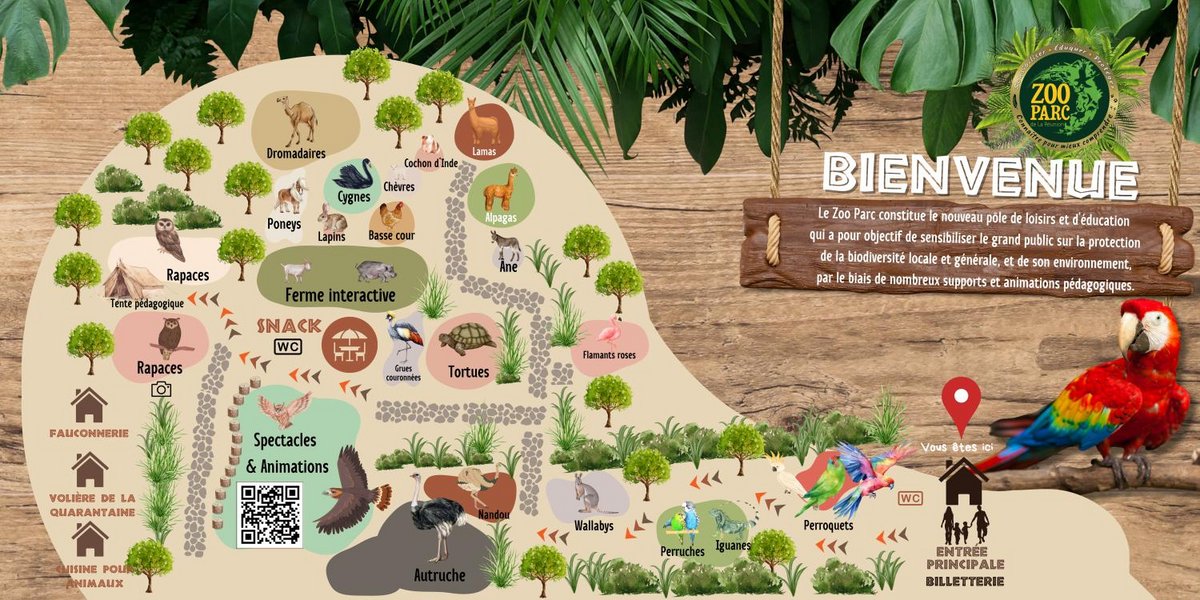 Plan du Zoo Parc de La Réunion